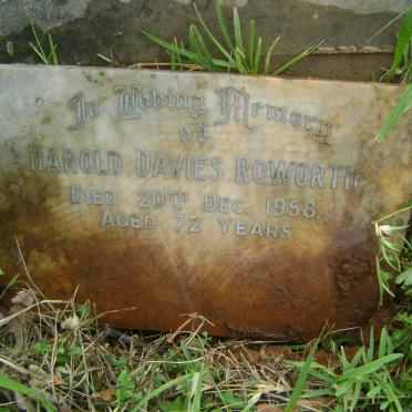 ROWORTH Harold Davies -1958
