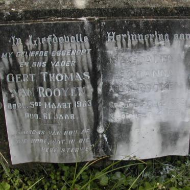 ROOYEN Gert Thomas, van -1963 &amp; Magalena Johanna 1903-1991
