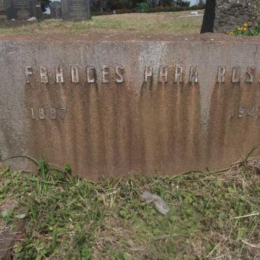 ROSS Frances Park 1887-1941