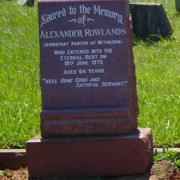 ROWLANDS Alexander -1975