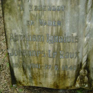 ROUX Abraham Ignatius Johannes, le 1901-1946 :: SAUNDERS Hendrik Johannes 1911-1965