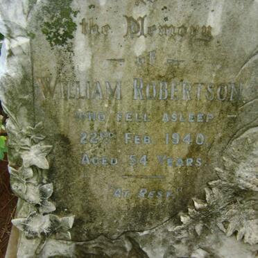 ROBERTSON William -1940 &amp; Winifred Elizabeth -1966