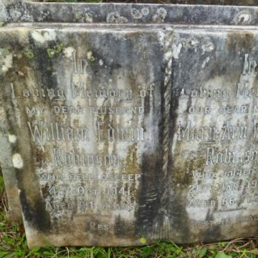 ROBINSON William Edwin -1941 &amp; Mary Ann WRIGHT -1944