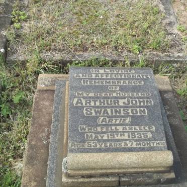 SWAINSON Arthur John -1935 &amp; Elizabeth Mary -1937