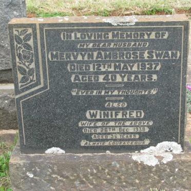 SWAN Mervyn Ambrose -1937 &amp; Winifred -1938
