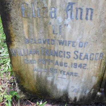 SEAGER Eliza Ann -1942