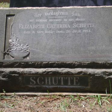SCHUTTE Elizabeth Cathrina 1882-1954