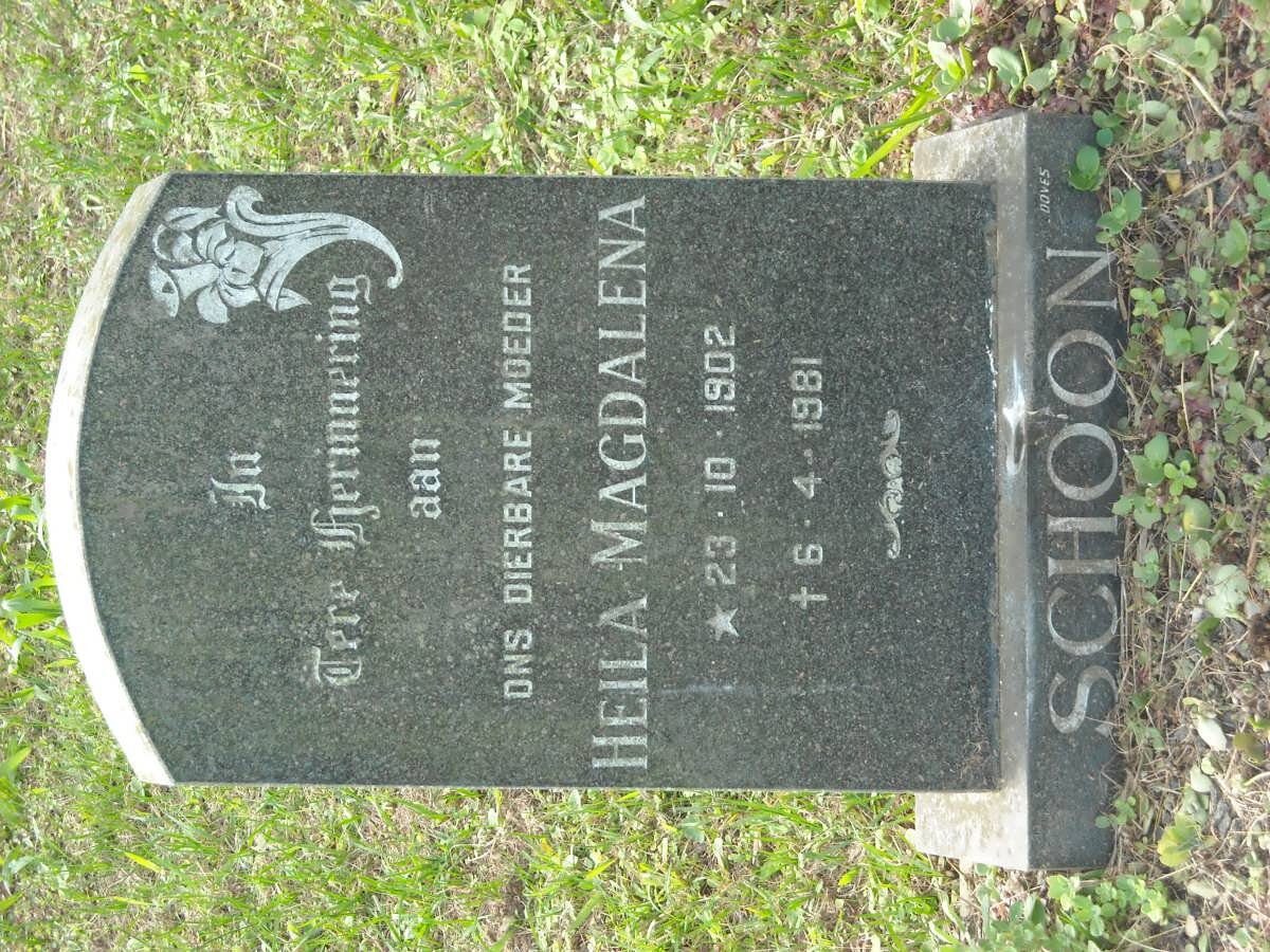 SCHOON Heila Magdalena 1902-1981