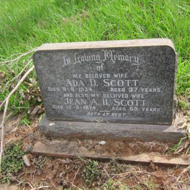 SCOTT Ada D. -1934 :: SCOTT Jean A.H. -1974