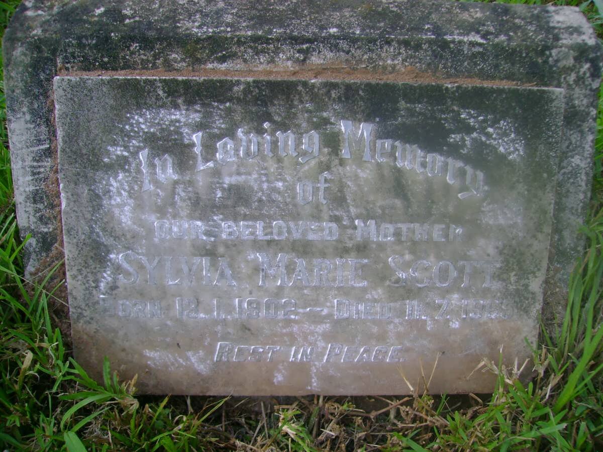 SCOTT Sylvia Marie 1902-1965