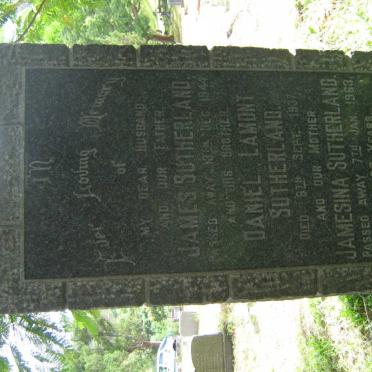 SUTHERLAND James -1944 &amp; Jamesina -1963 :: SUTHERLAND Daniel Lamont -1937