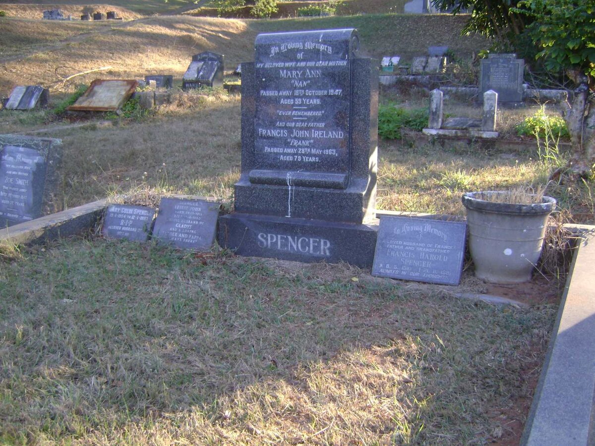SPENCER Francis John Ireland -1963 &amp; Mary Ann -1947