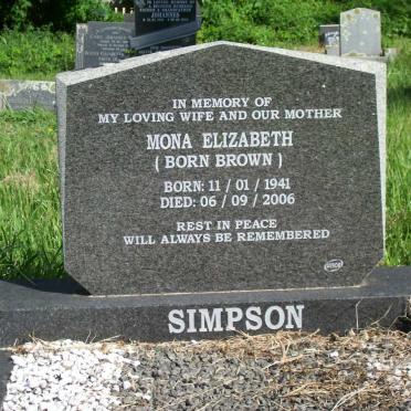 SIMPSON Mona Elizabeth nee BROWN 1941-2006