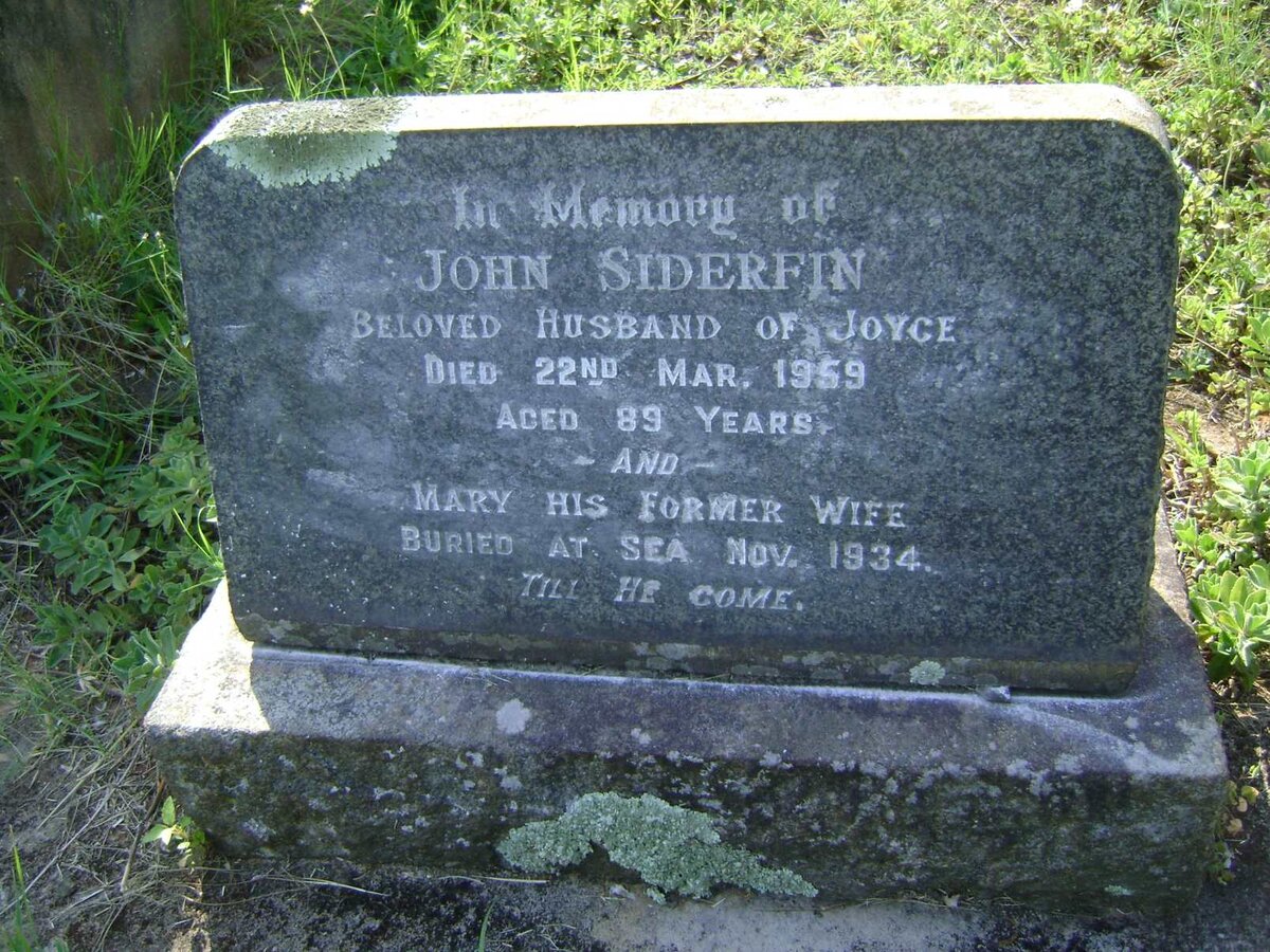SIDERFIN John -1959 :: SIDERFIN Mary -1934