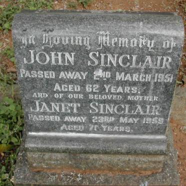 SINCLAIR John -1951 &amp; Janet -1959