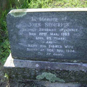 SIDERFIN John -1959 :: SIDERFIN Mary -1934