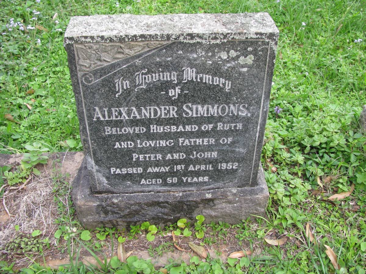 SIMMONS Alexander -1952