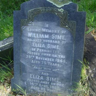 SIME William -1945 &amp; Eliza -1962