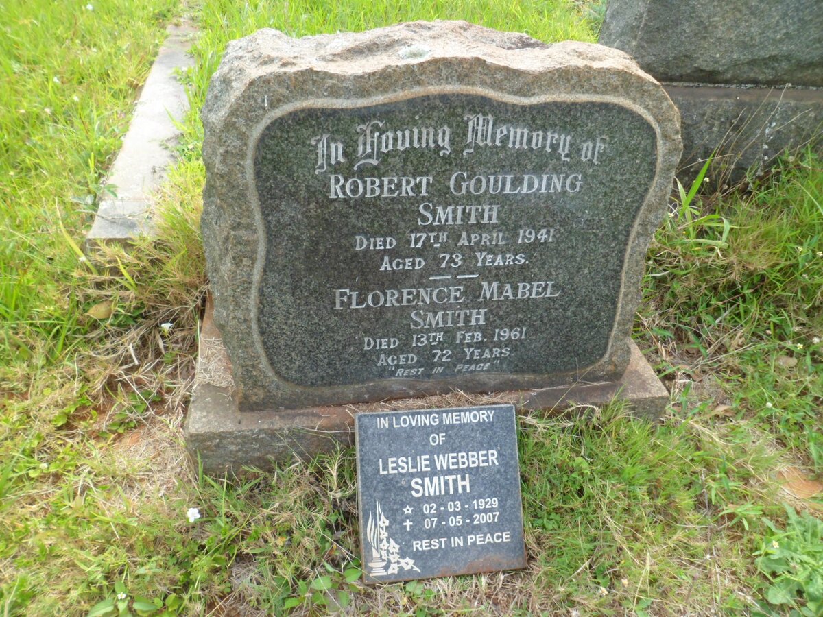 SMITH Robert Goulding -1941 &amp; Florence Mabel -1961 :: SMITH Leslie Webber 1929-2007