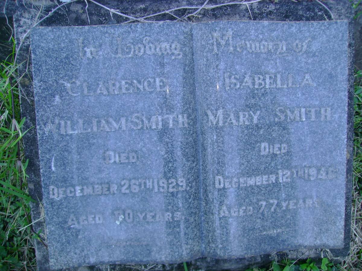 SMITH Clarence William -1929 &amp; Isabella Mary -1946