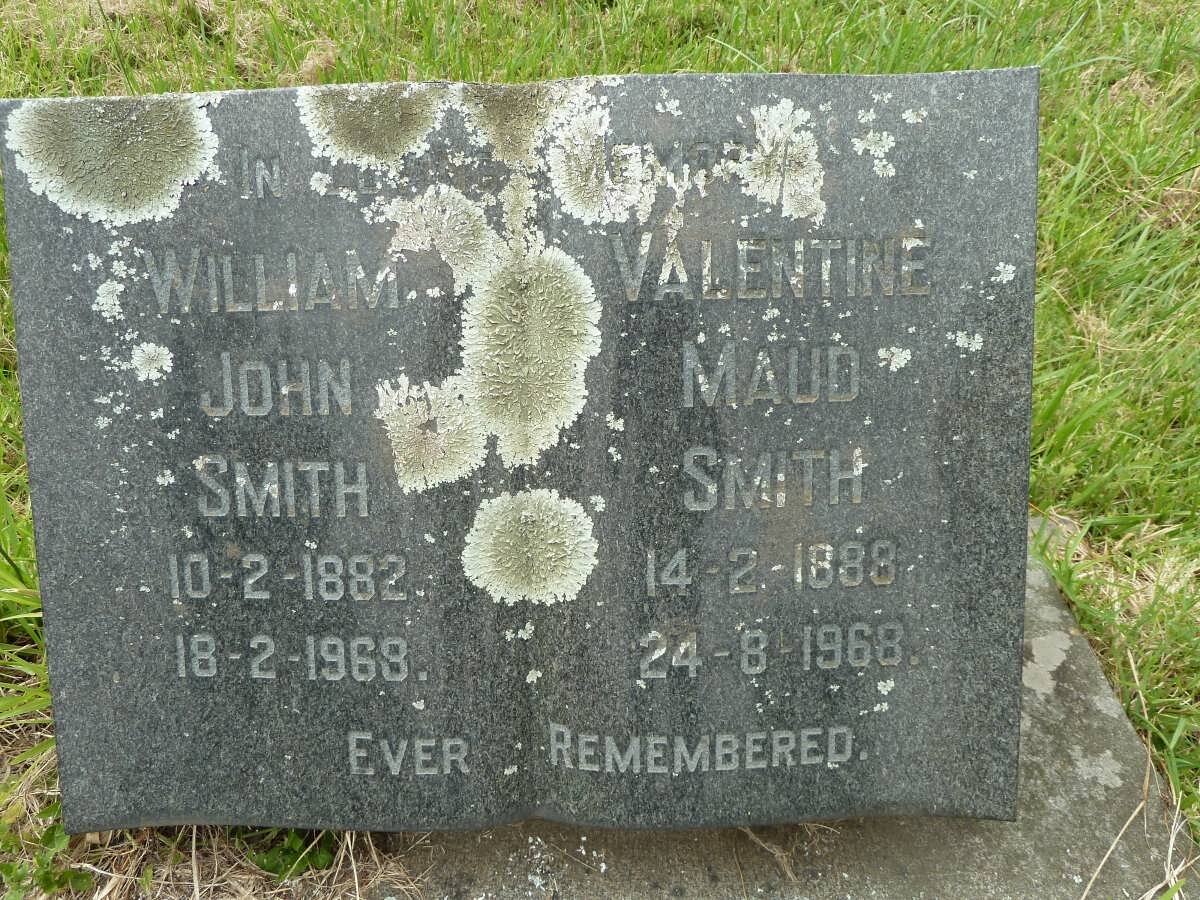 SMITH William 1882-1968 &amp; Valentine Maud 1888-1968