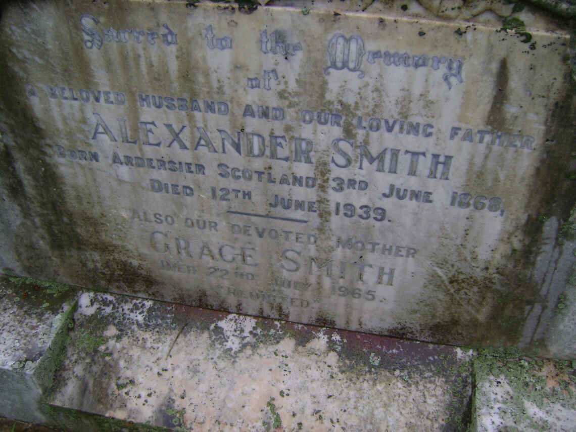 SMITH Alexander 1868-1939 &amp; Grace -1965