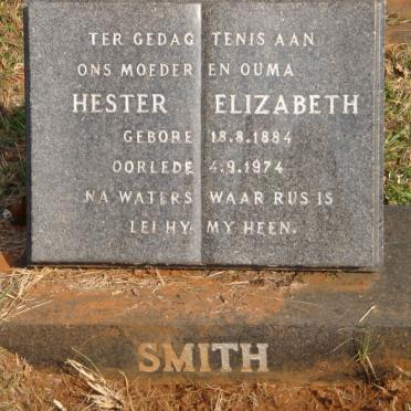 SMITH Hester Elizabeth 1884-1974