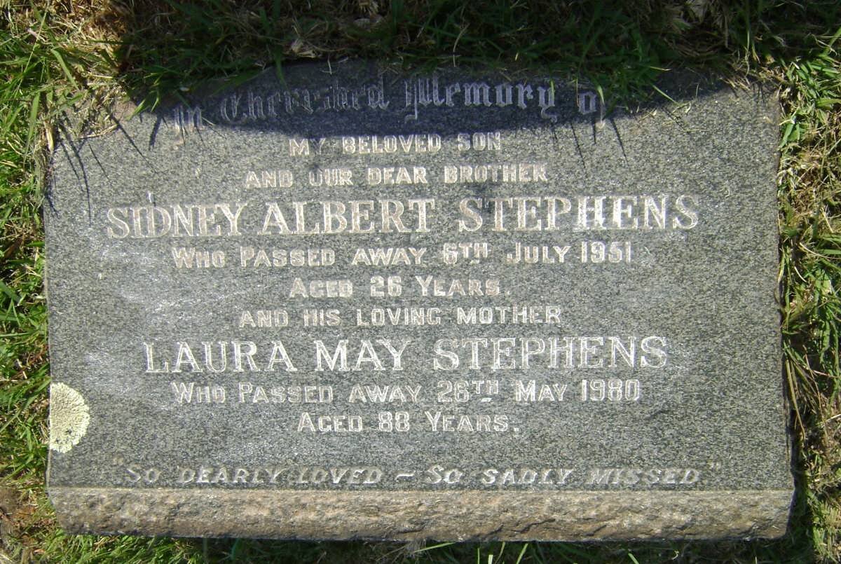 STEPHENS Laura May -1980 :: STEPHENS Sidney Albert -1951