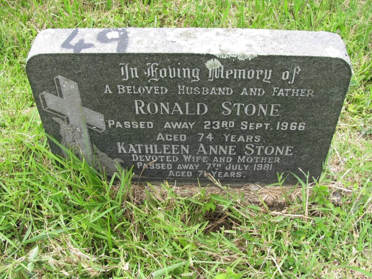 STONE Ronald -1966 &amp; Kathleen Anne -1981
