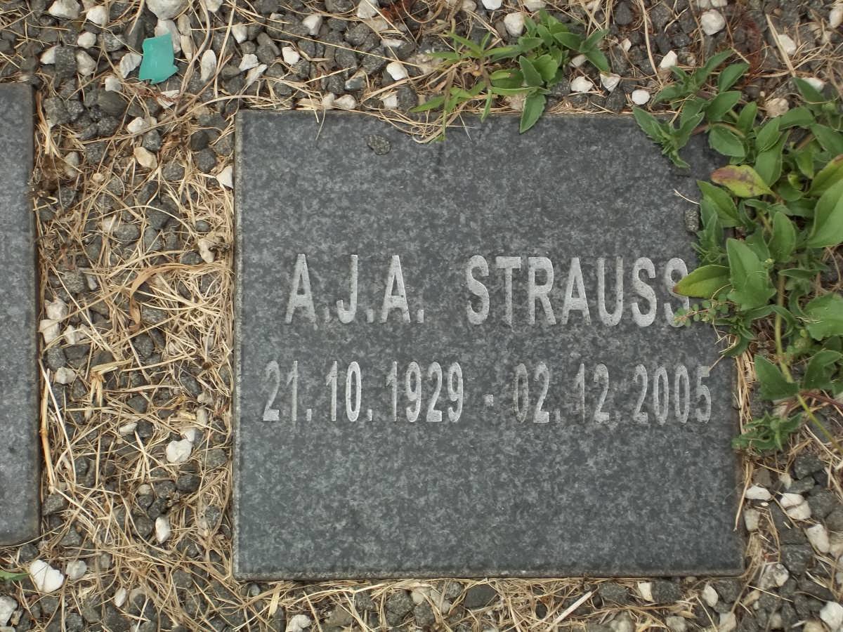 STRAUSS A.J.A. 1929-2005