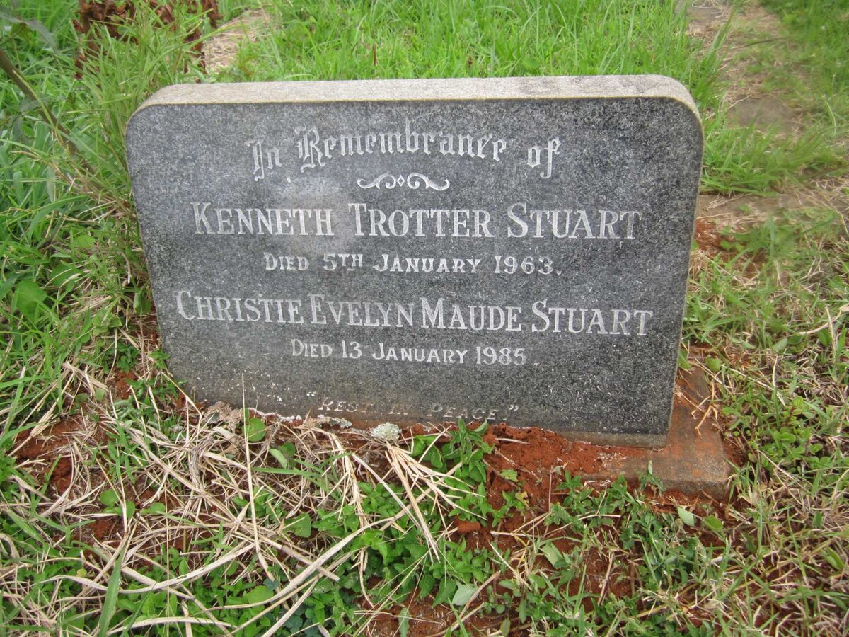 STUART Kenneth Trotter  -1963 &amp; Christie Evelyn Maude  -1985