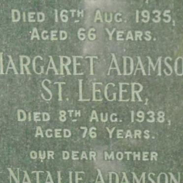 ST. LEGER Charles Louis -1935 &amp; Margaret Adamson -1938
