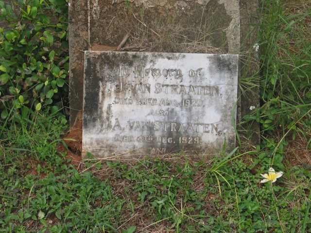 STRAATEN M.J., van -1920 &amp; M.A. -1929