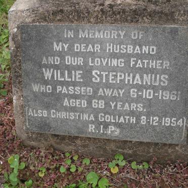 STEPHANUS Willie -1961 :: GOLIATH Christina -1954