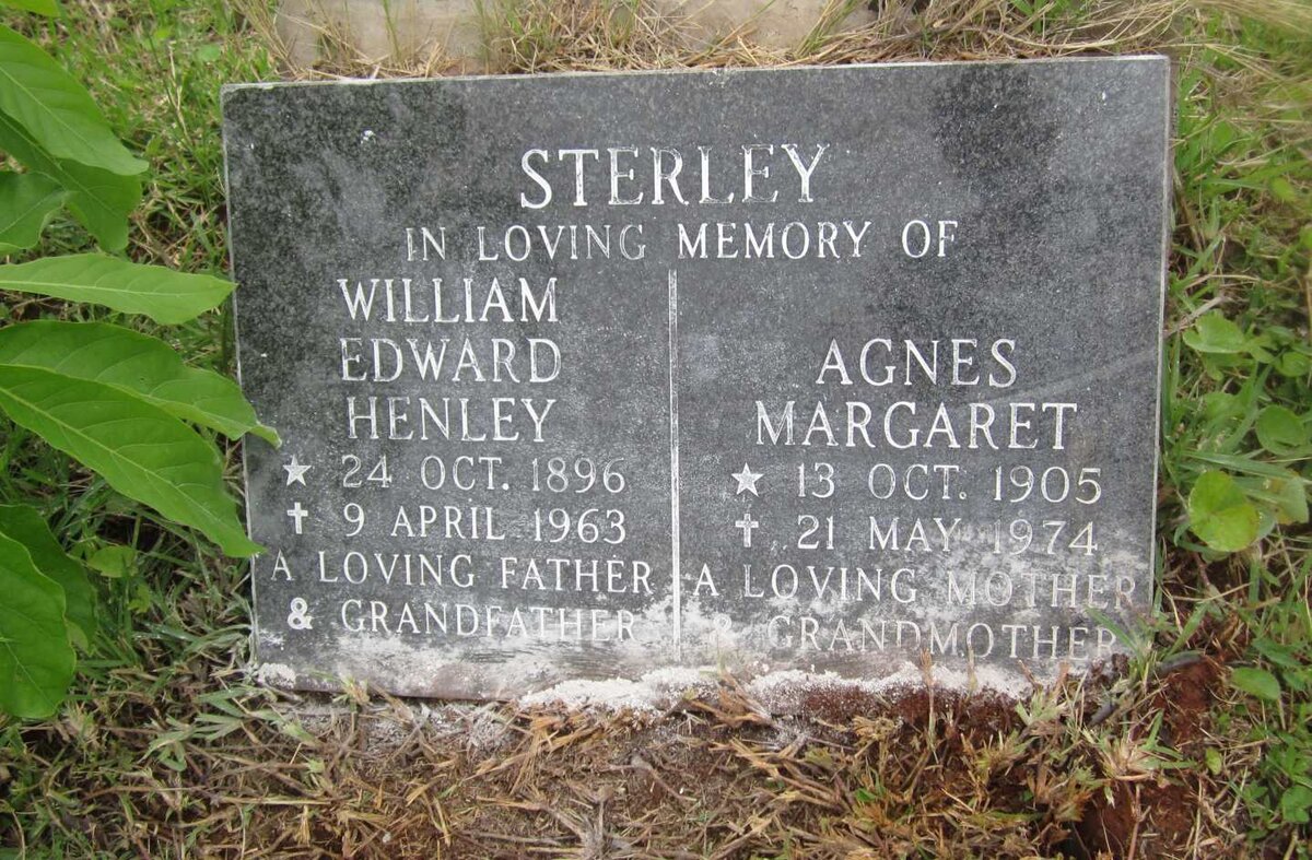 STERLEY William Edward Henley 1896-1963 &amp; Agnes Margaret 1905-1974