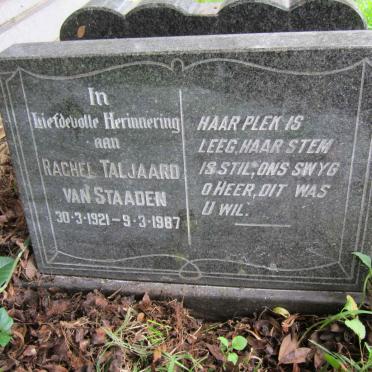 STAADEN Rachel Taljaard, van 1921-1987