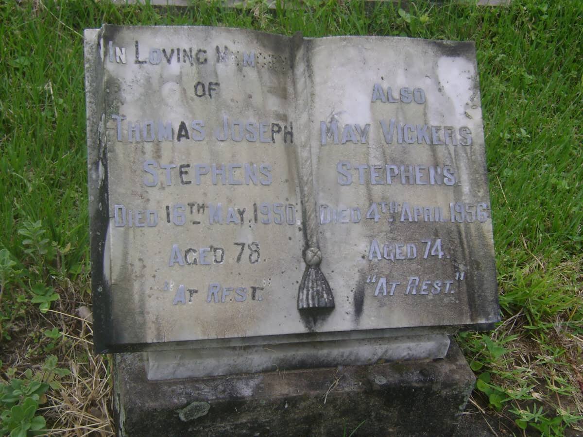 STEPHENS Thomas Joseph -1950 &amp; May Vickers -1956