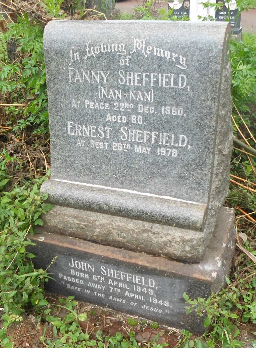 SHEFFIELD Ernest -1978 &amp; Fanny -1960 :: SHEFFIELD John 1943-1943