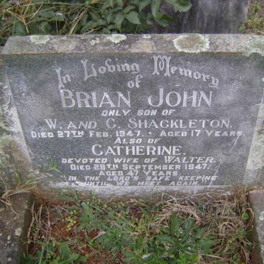 SHACKLETON Catherine -1947 :: Brian John -1947