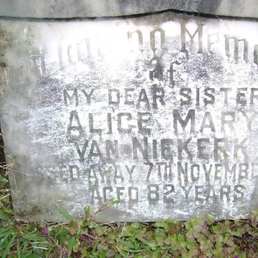 SHAW E. -1931 :: NIEKERK May -1933 :: Van NIEKERK Alice Mary