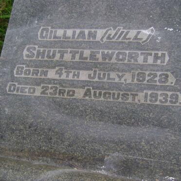 SHUTTLEWORTH Gillian 1928-1939