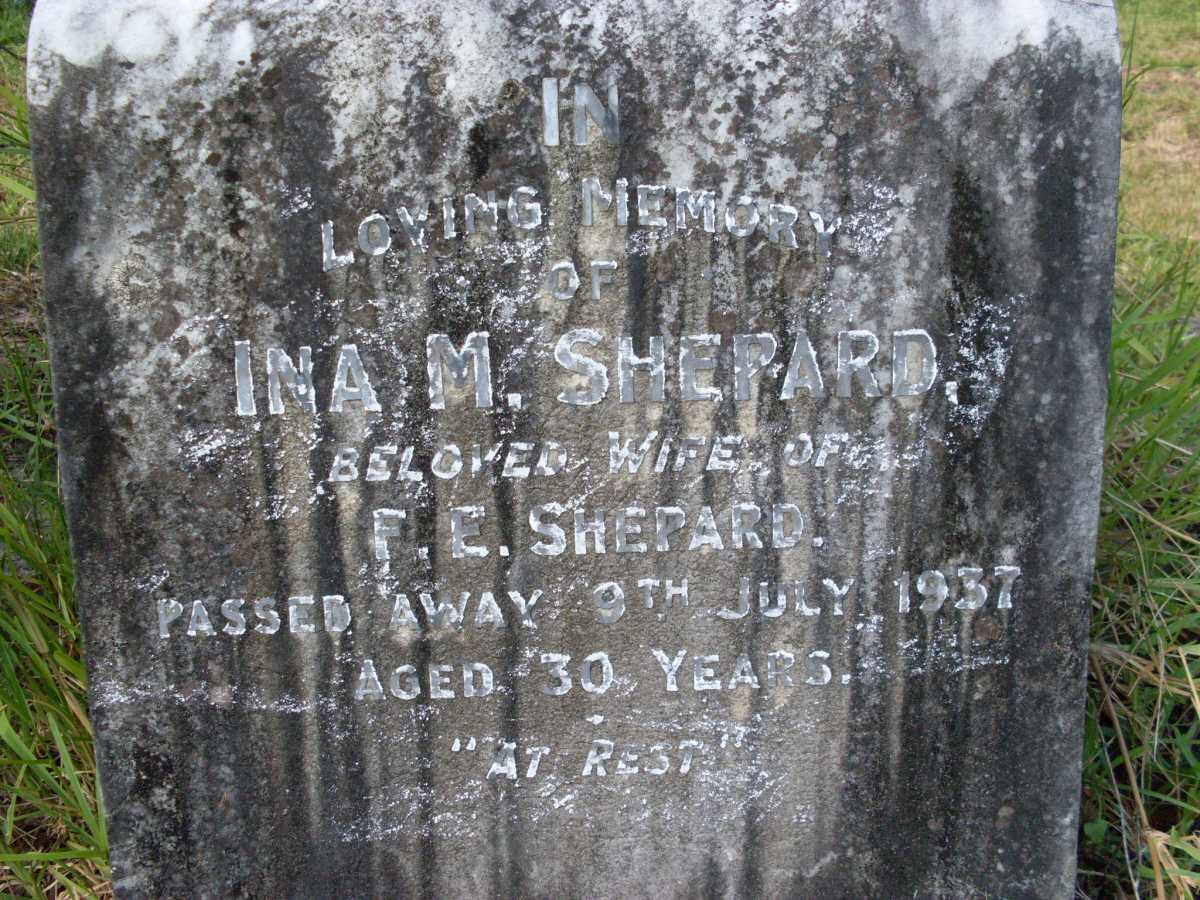 SHEPARD Ina M. -1937