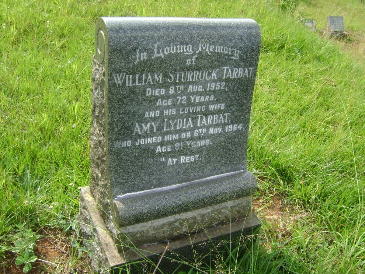 TARBAT William Sturrock -1952 &amp; Amy Lydia -1964