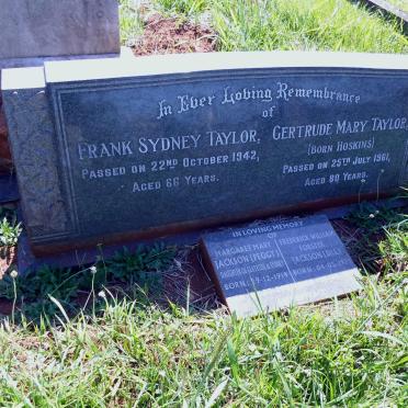 TAYLOR Frank Sydney -1942 &amp; Gertrude Mary HOSKINS -1961