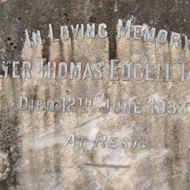 TAYLOR Walter Thomas Edgell -1933