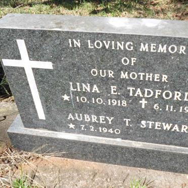 TADFORD Lina E. 1918-1992 :: STEWART Aubrey T. 1940-