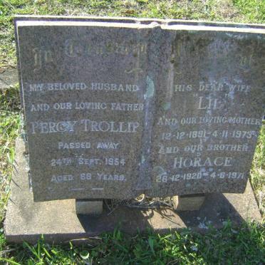 TROLLIP Percy -1954 &amp; Lil 1891-1973 :: TROLLIP Horace 1920-1970
