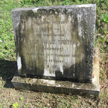 TRUTER Alice Maud nee KNIGHT -1932