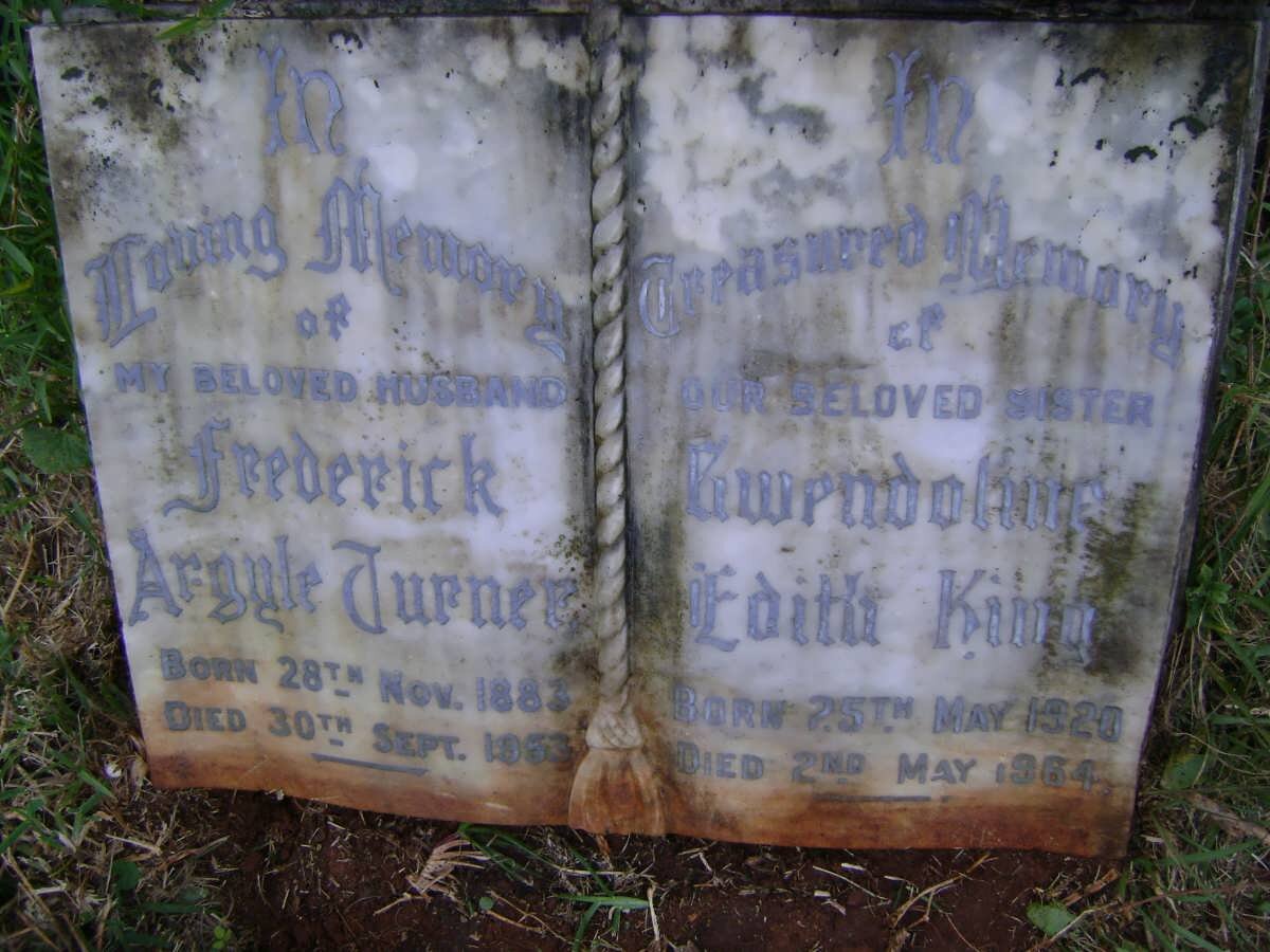 TURNER Frederick Argyle 1883-1953 :: KING Gwendoline Edith 1920-1964