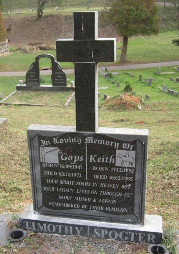 TIMOTHY Gops 1947-1972 :: SPOGTER Keith 1952-1985